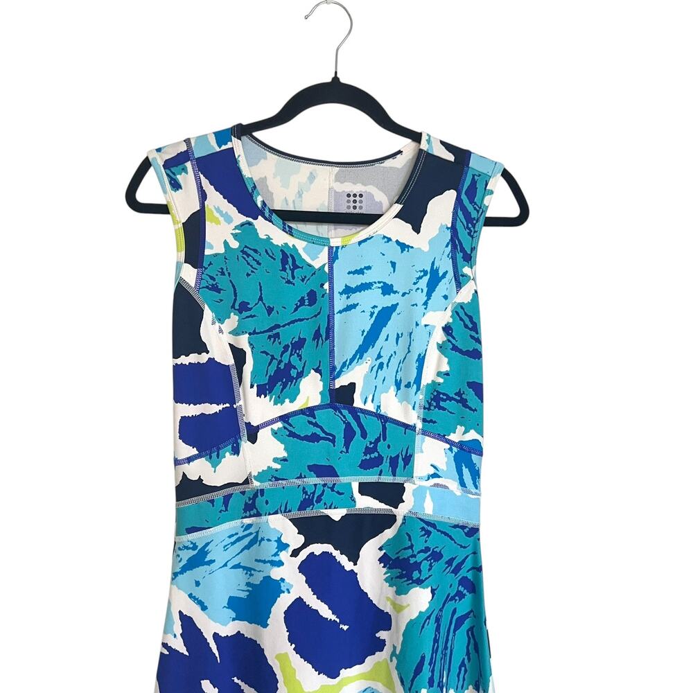 Title Nine Women's Size S Activewear Dress Blue Abstract Tennis Pickleball - Picture 4 of 7